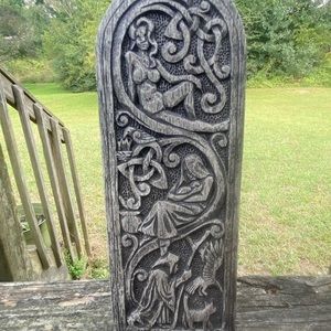 Triple Goddess Wall Plaque Maiden Mother Crone Art stone color